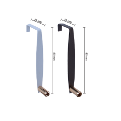 Coppia Ganci No Foro da 8 cm per Paletti Vetrasse