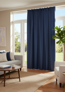 Tenda in oscurante blu