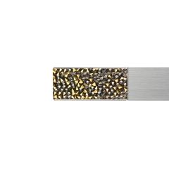 Binario quadro in alluminio con terminale strass oro