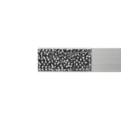 Binario  quadro in alluminio con terminale strass argento