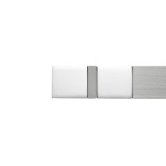 Binario quadro in alluminio con terminale bicolore soffy