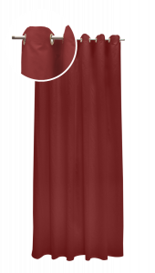 Tenda con anelli in etamine rosso
