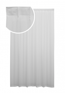 Tenda a ciuffo singolo in georgette bianco naturale