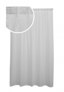 Tenda a ciuffo singolo in misto lino bianco naturale