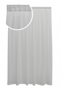 Tenda a piega fissa in georgette bianco naturale