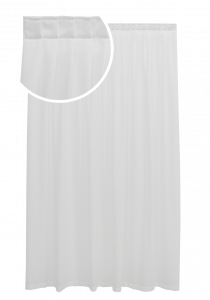 Tenda a piega fissa in georgette bianco ottico