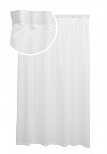 Tenda arricciata in georgette bianco ottico